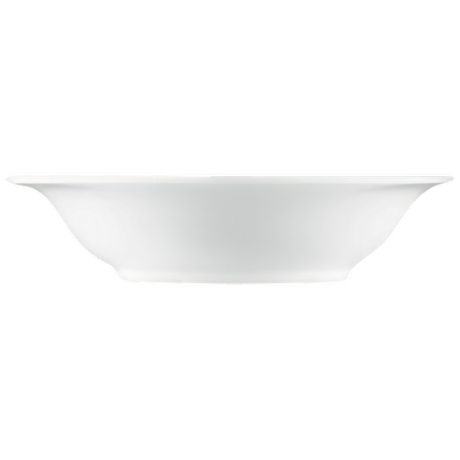 Weiße Porzellanschale stehend in schwarzem Hintergrund, schlichtes Design, elegant. Fürstenberg Porzellan.