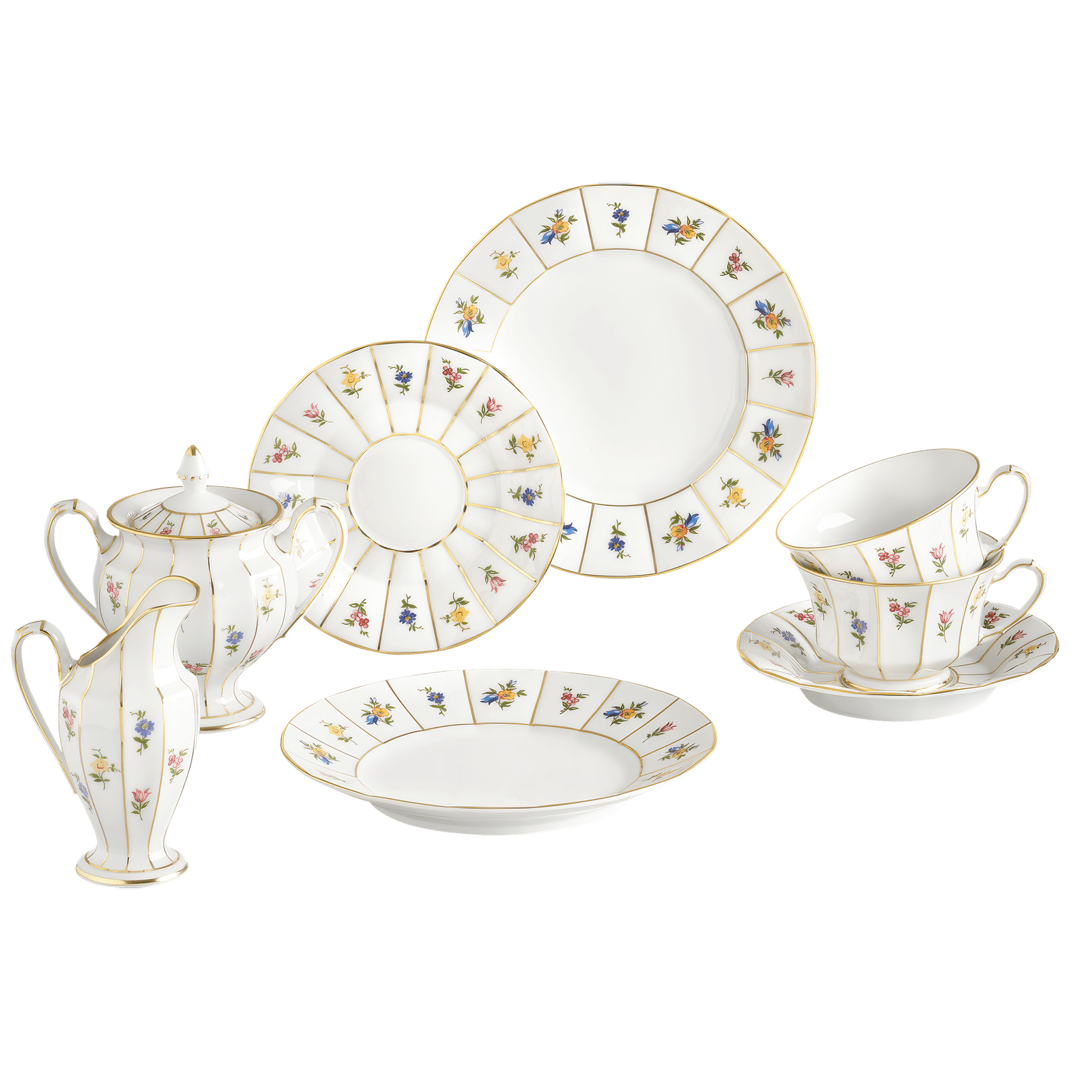 Geschirr-Set Kaffee 8-tlg. – MILLE FLEURS