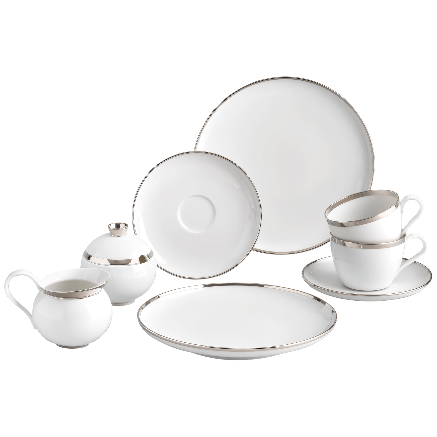 Geschirr-Set Kaffee 8-tlg. – TREASURE PLATINUM coup