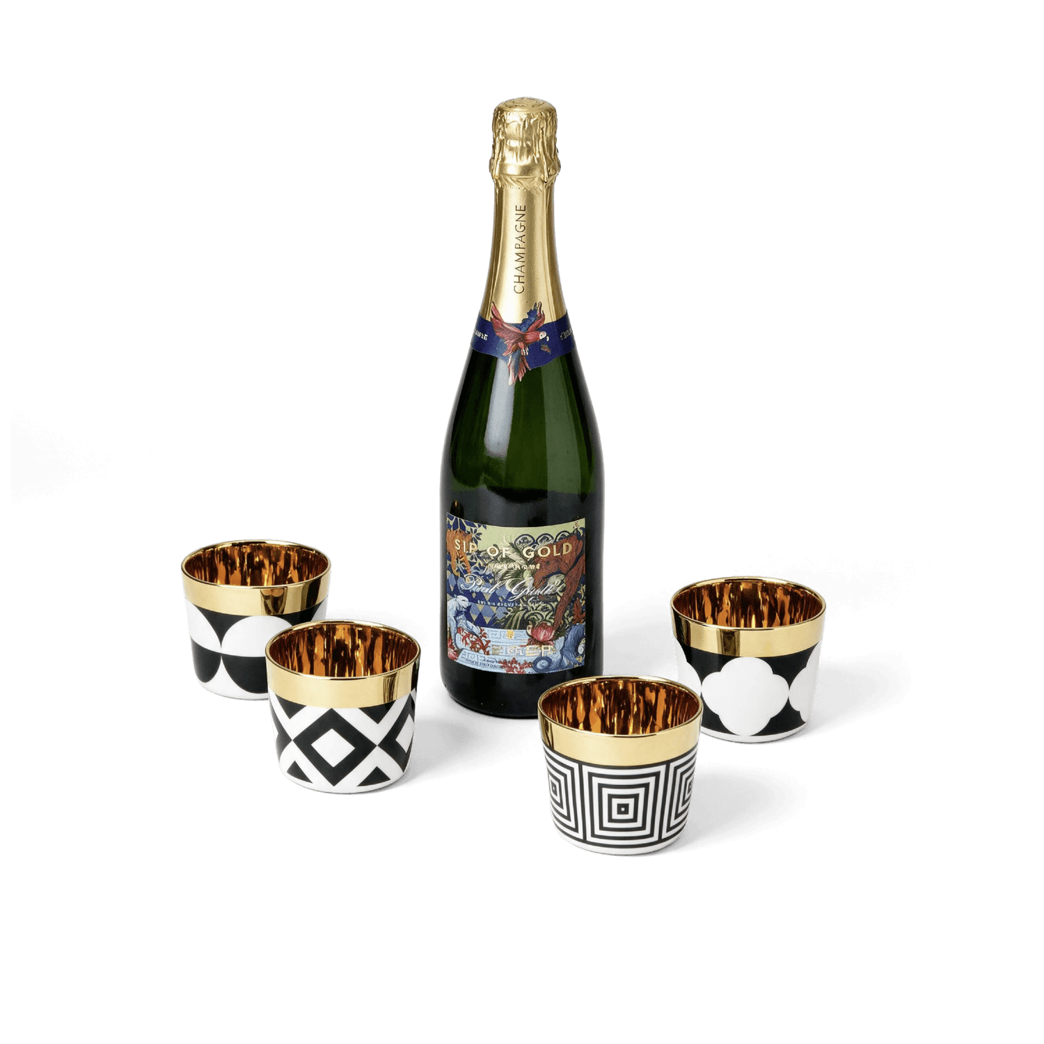 Set Champagne x CA’ D’ORO, 4 Becher