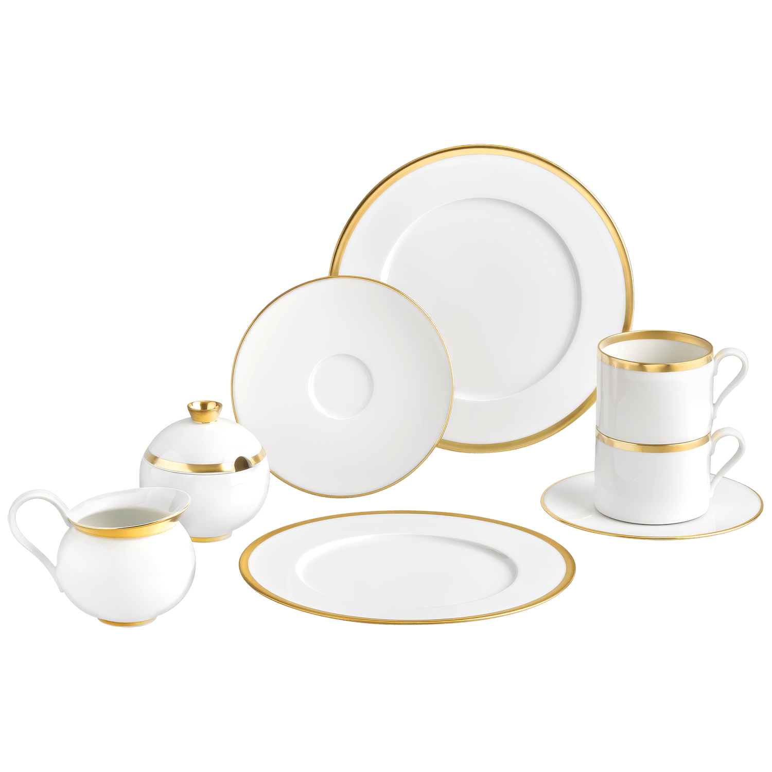 Geschirr-Set Kaffee 8-tlg. – TREASURE GOLD zylindrisch