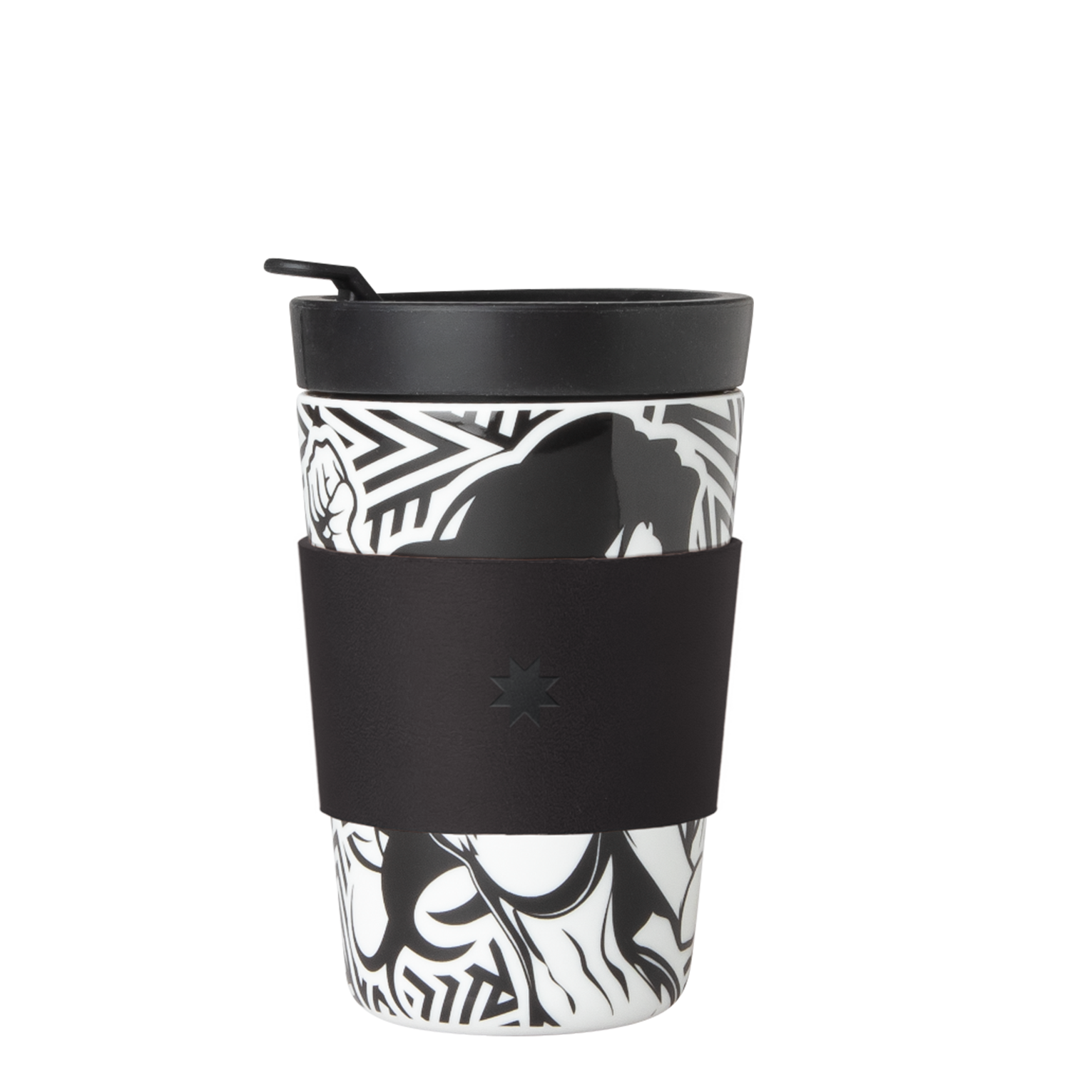 Leather sleeve, black