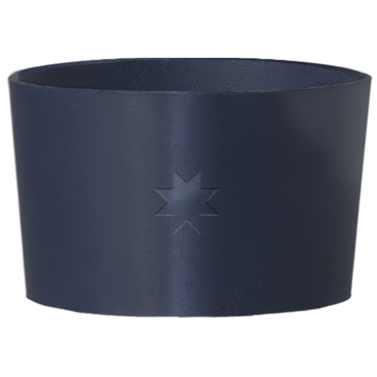 Leather sleeve, blue