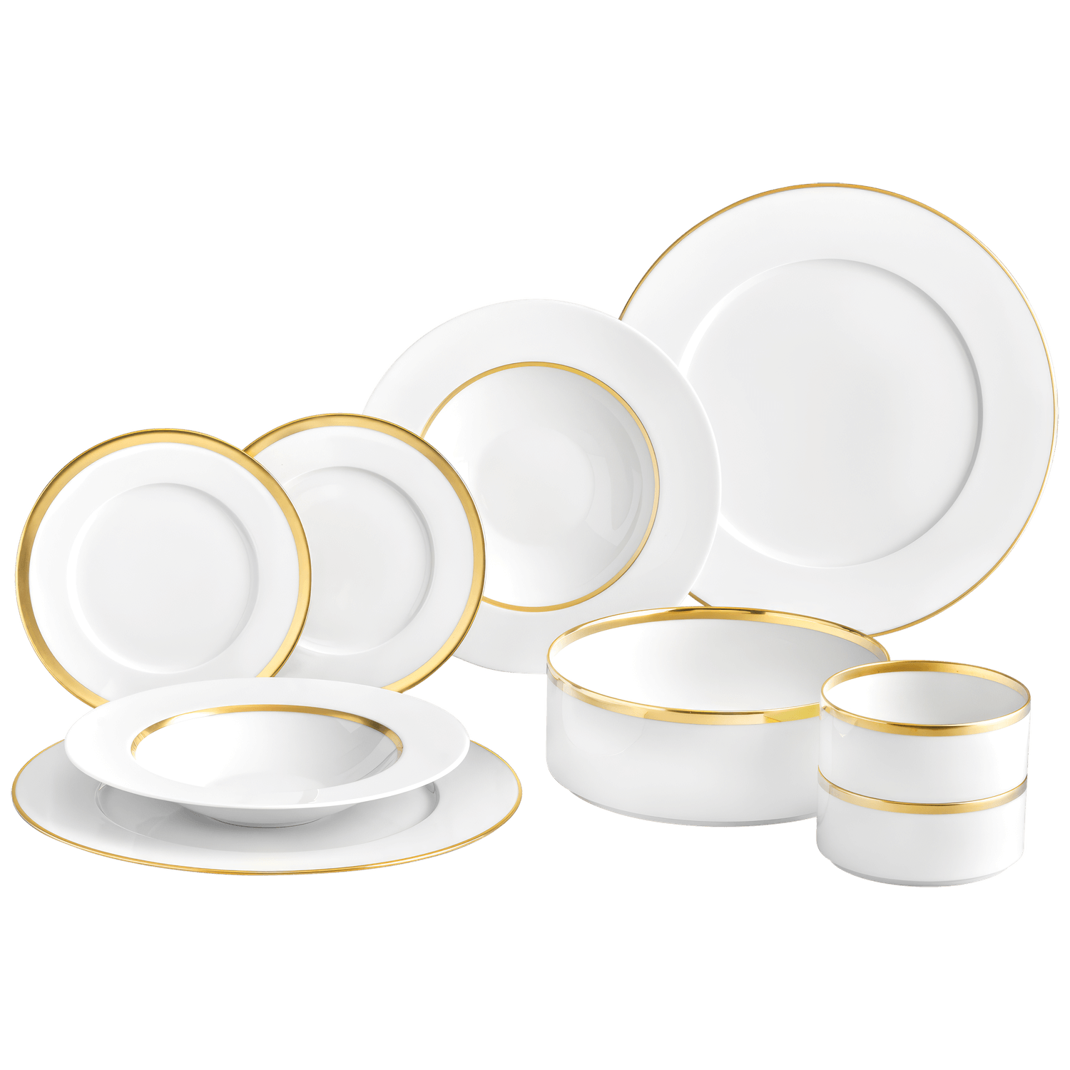 Geschirr-Set Dinner 9-tlg. – TREASURE GOLD zylindrisch