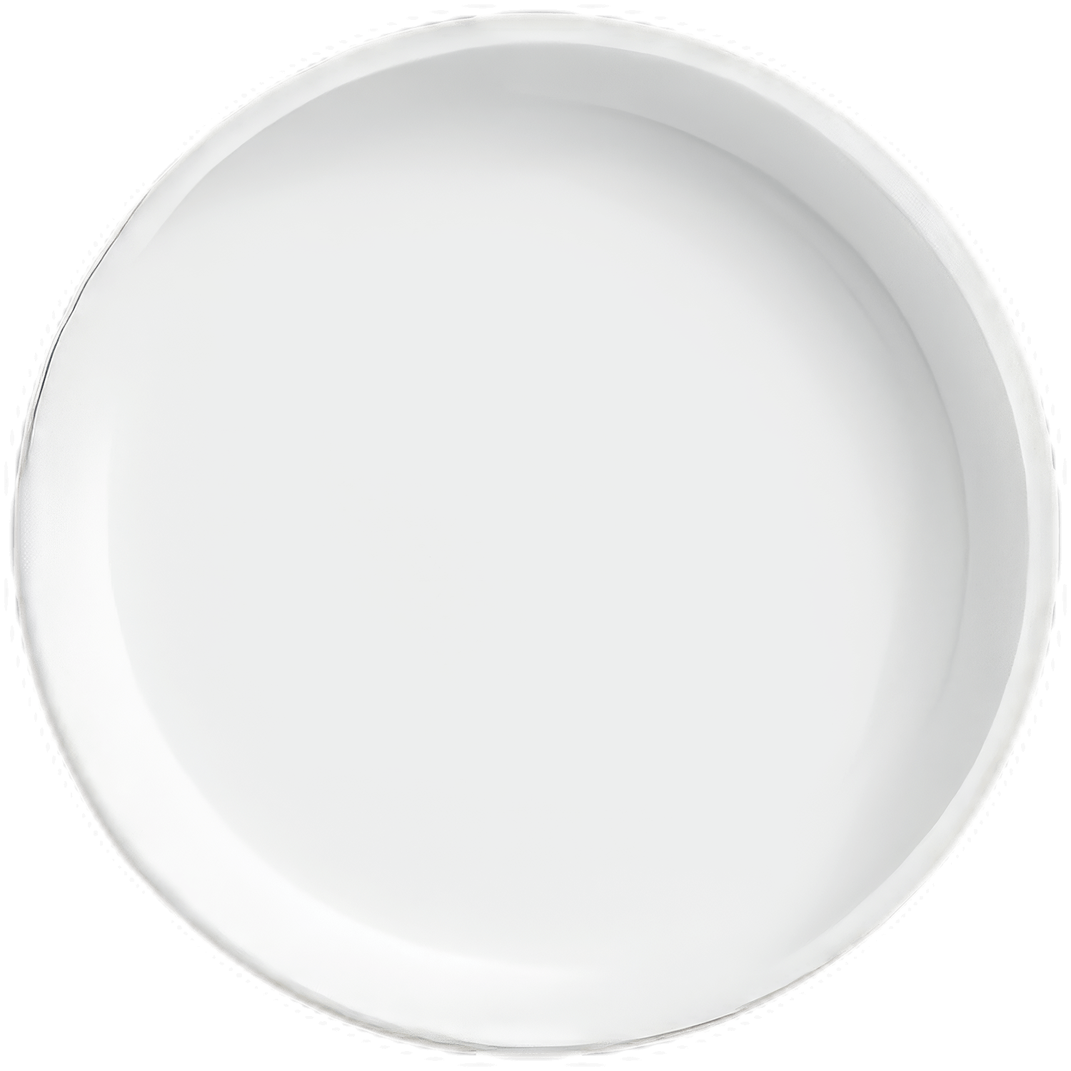 Weißer runder Kerzenhalter schwebend vor schwarzem Hintergrund, minimalistisch gestaltet. Fürstenberg Porzellan.