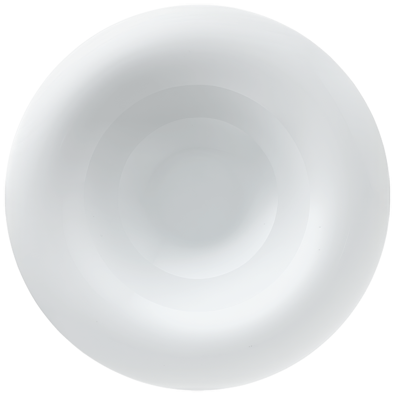 Weiße runde Schale, minimalistisch gestaltet, aus Porzellan. Fürstenberg Porzellan.