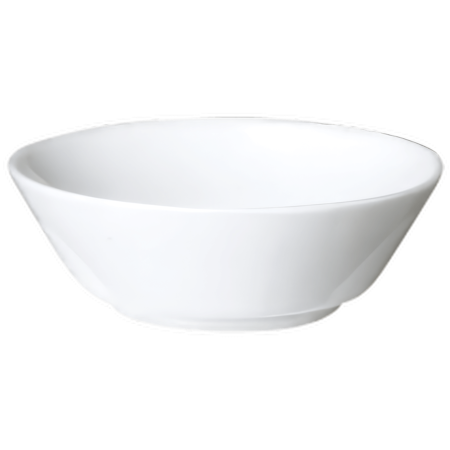 Weiße keramische Schale steht auf dunklem Hintergrund, minimalistisch und elegant. Fürstenberg Porzellan.