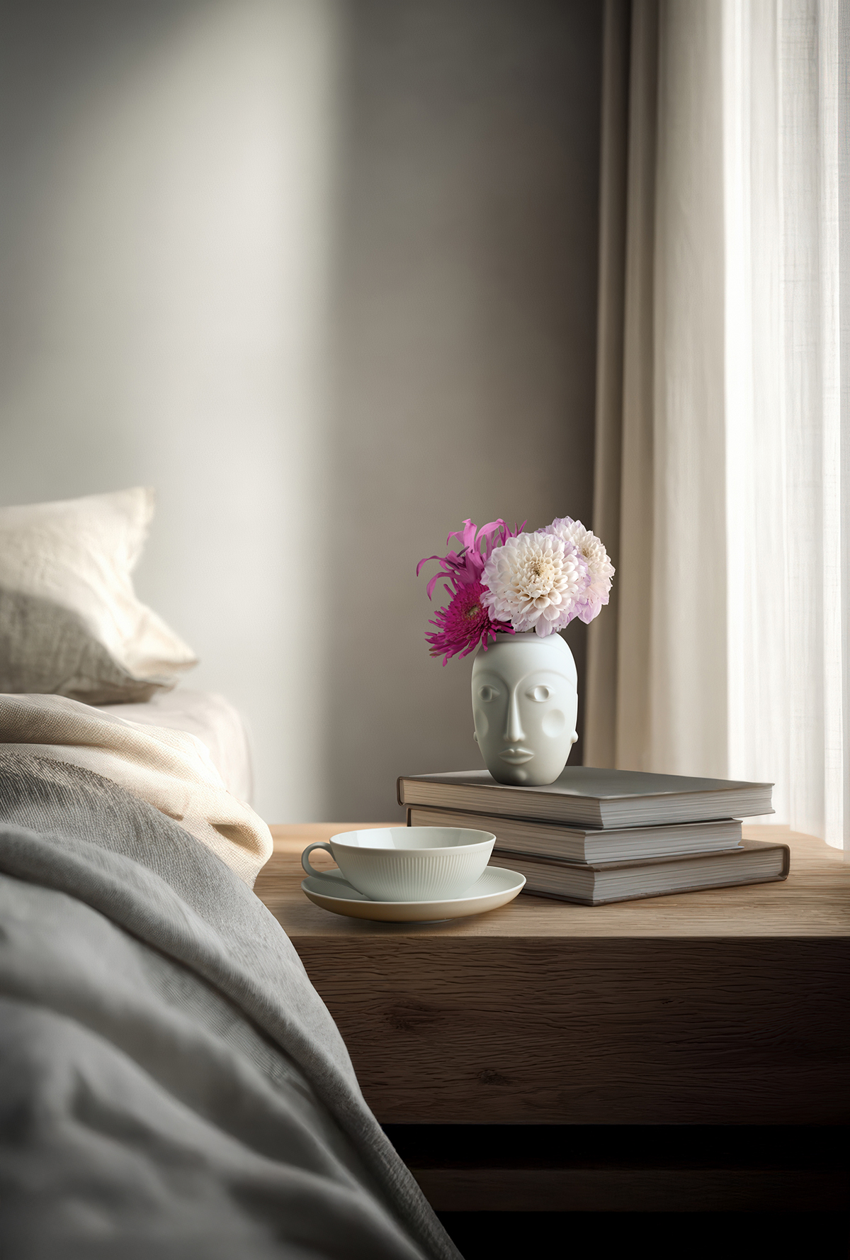 Vase Little Antheia, SATIN WHITE