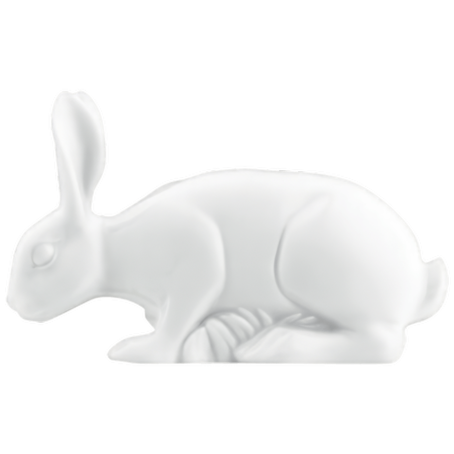 Weiße Porzellanfigur eines liegenden Hasen, detailliert gearbeitet. Fürstenberg Porzellan.
