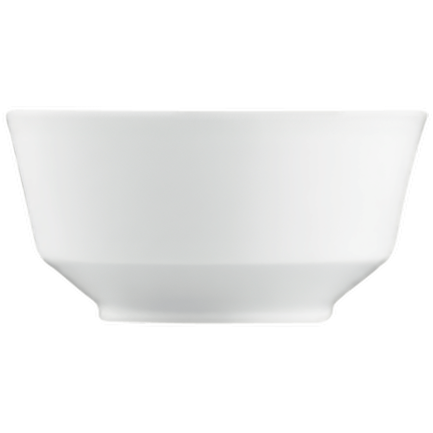 Weiße Porzellanschale steht auf schwarzem Hintergrund, minimalistisch präsentiert. Fürstenberg Porzellan.