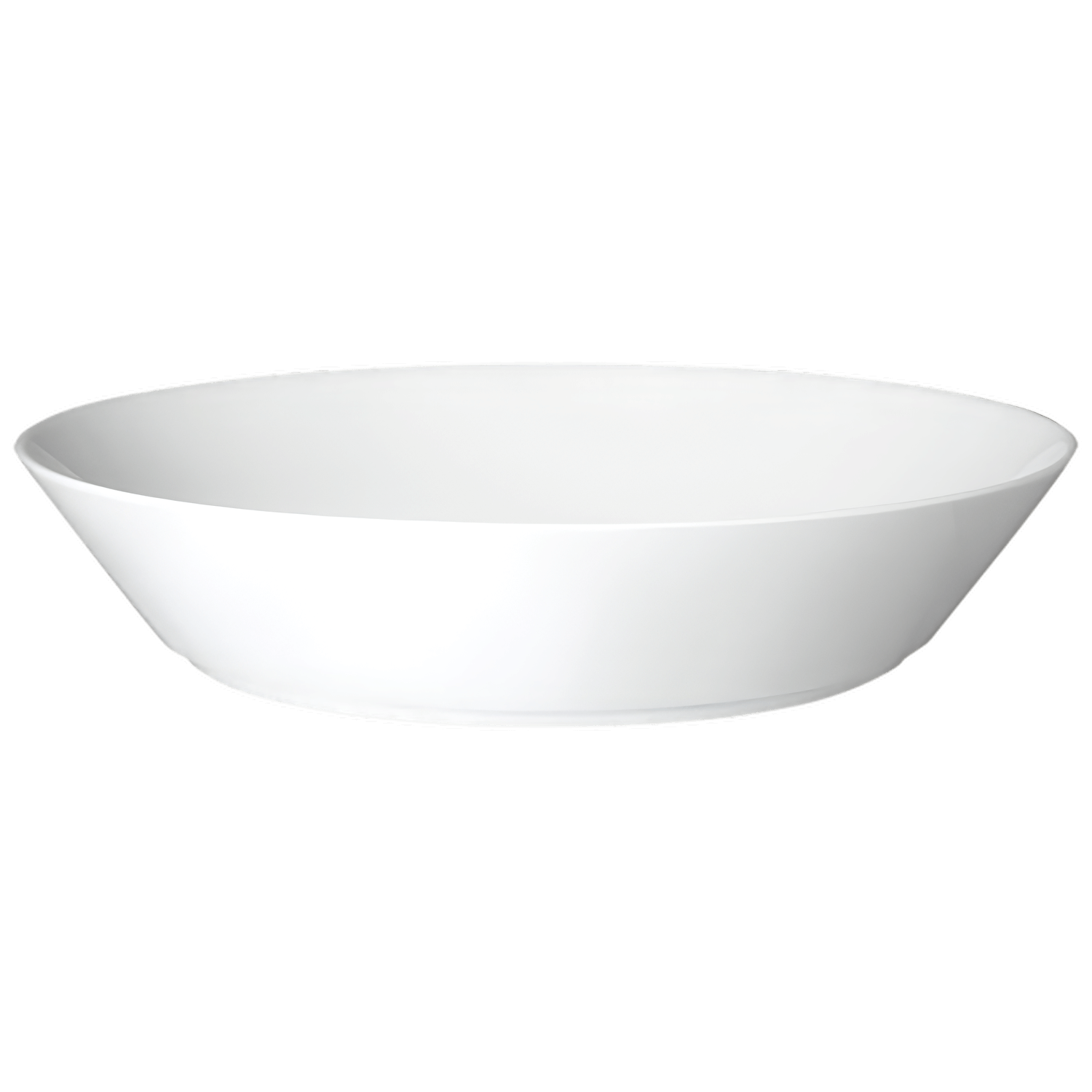 Weiße Schüssel aus Porzellan auf schwarzem Hintergrund; schlicht und elegant. Fürstenberg Porzellan.